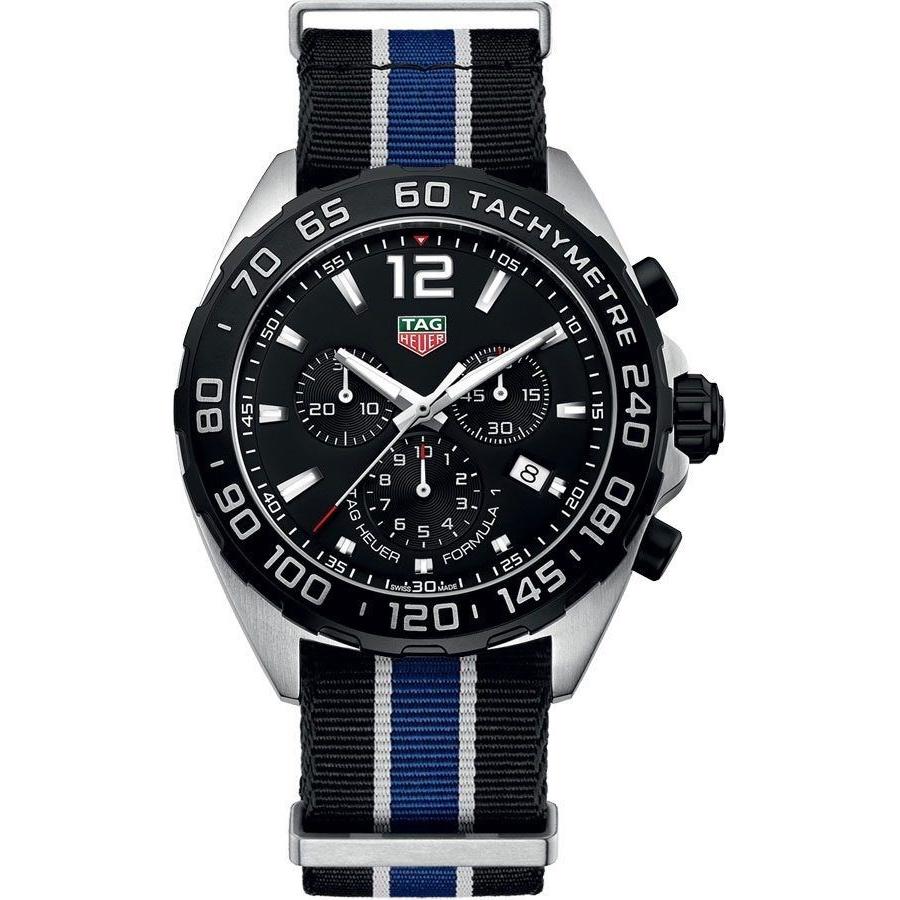 Tag Heuer Men&#39;s CAZ1010.FC8197 Formula 1 Chronograph Multicolored Nato Fabric Watch
