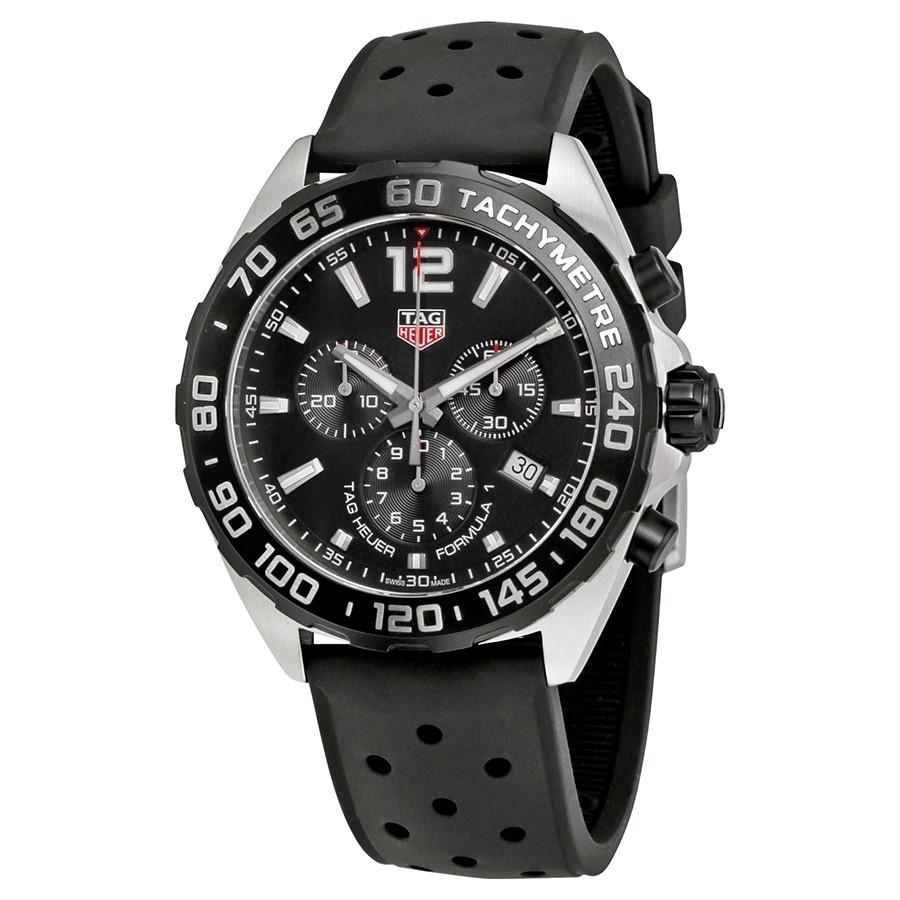 Tag Heuer Men&#39;s CAZ1011.FT8024 Formula 1 Chronograph Black Rubber Watch