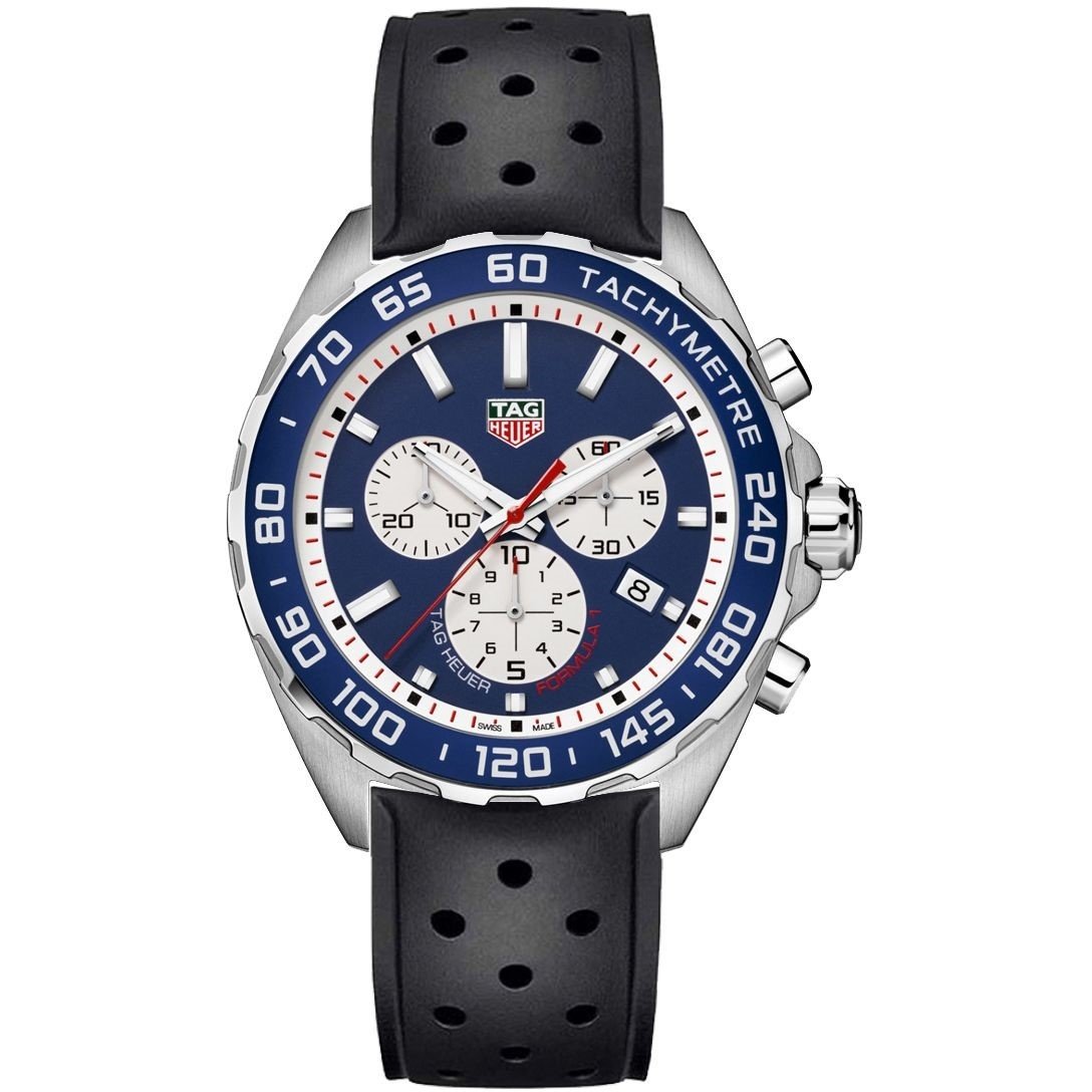 Tag Heuer Men&#39;s CAZ1018.FT8024 Formula 1 Chronograph Black Rubber Watch