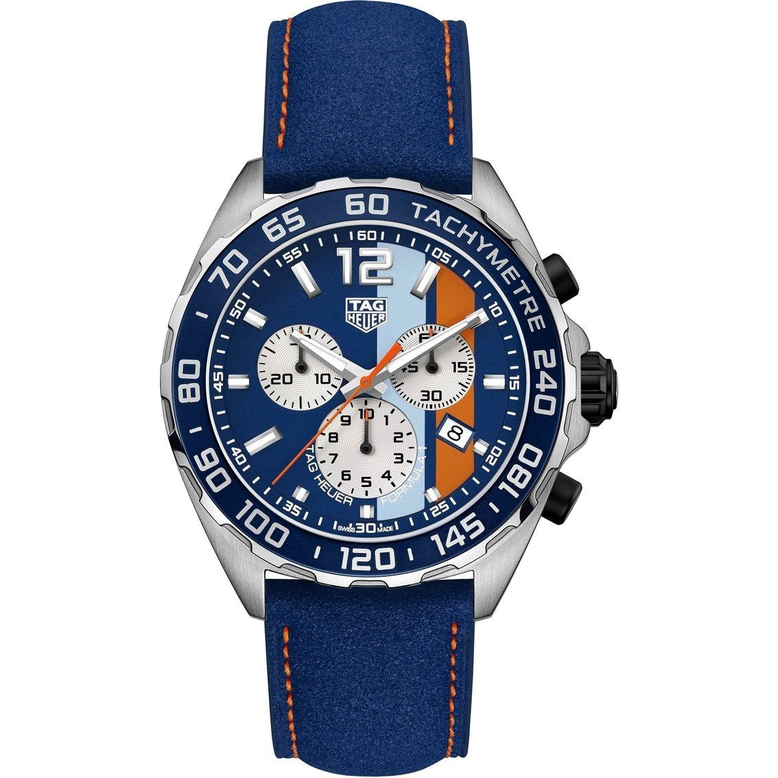 Tag Heuer Men&#39;s CAZ101N.FC8243 Formula 1 Chronograph Blue Leather Watch