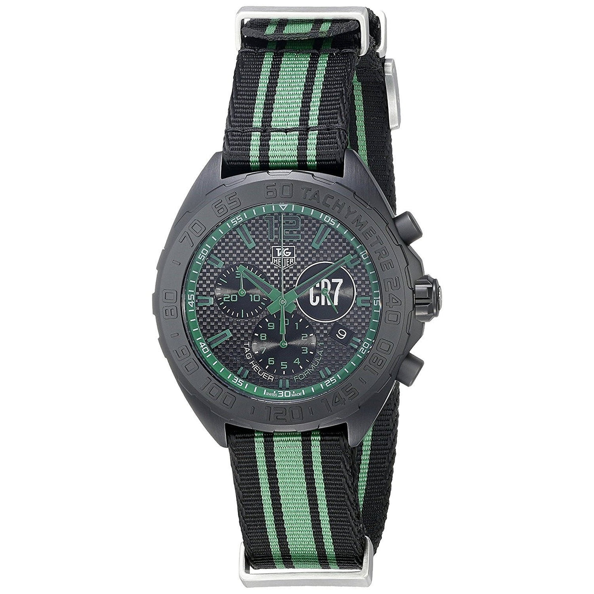 Tag Heuer Men&#39;s CAZ1113.FC8189 Formula One Chronograph Green and Black Canvas Watch