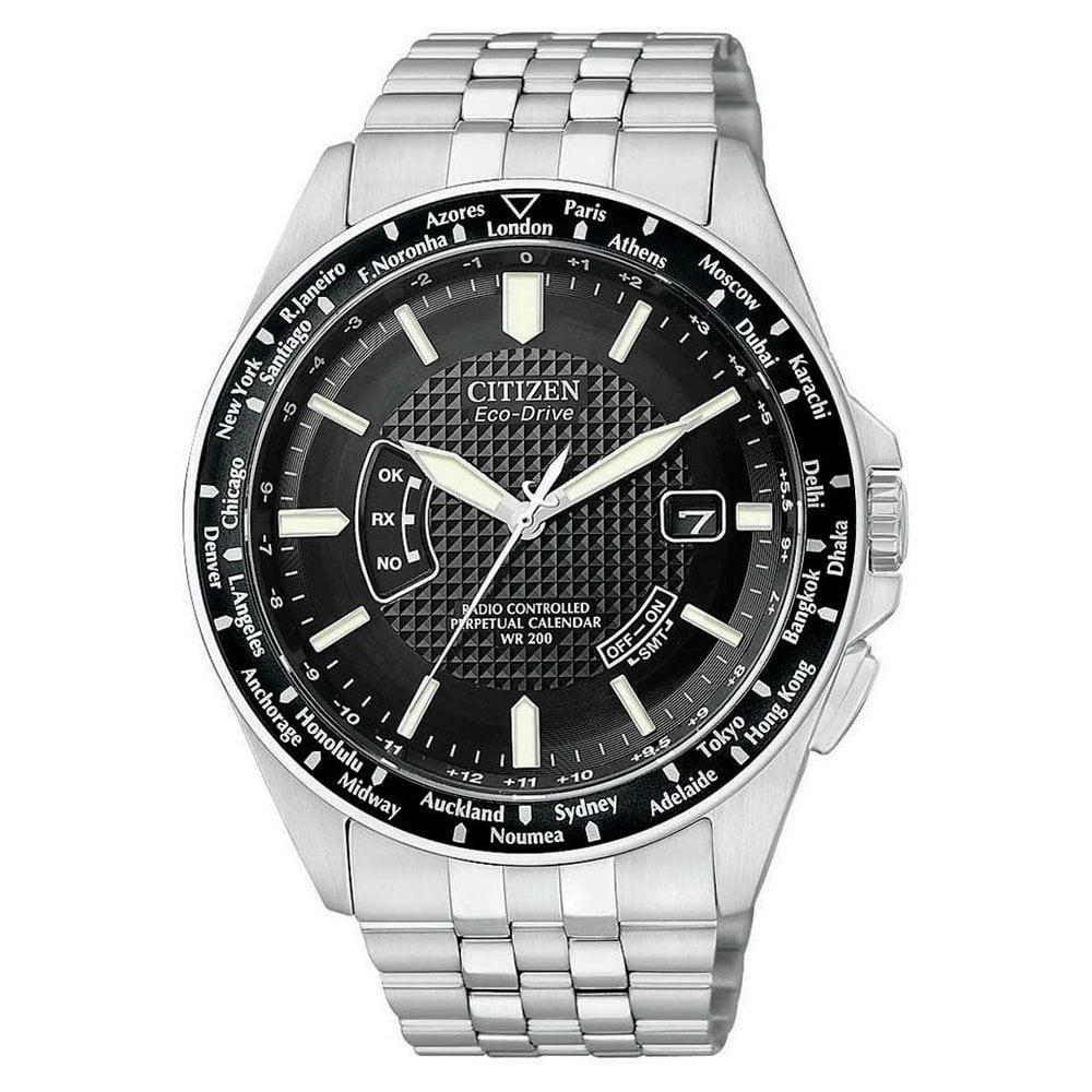 Citizen Men&#39;s CB0020-50E World Perpetual A-T Stainless Steel Watch