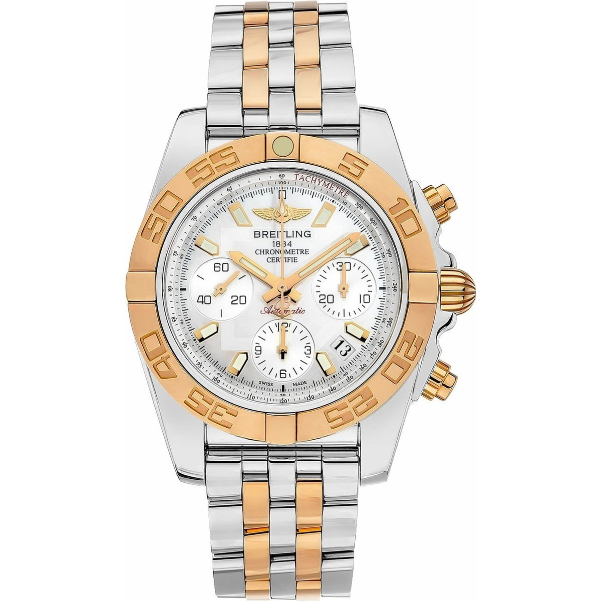 Breitling Men&#39;s CB0140Y2-A743-378C Chronomat Chronograph Two-Tone Stainless Steel Watch