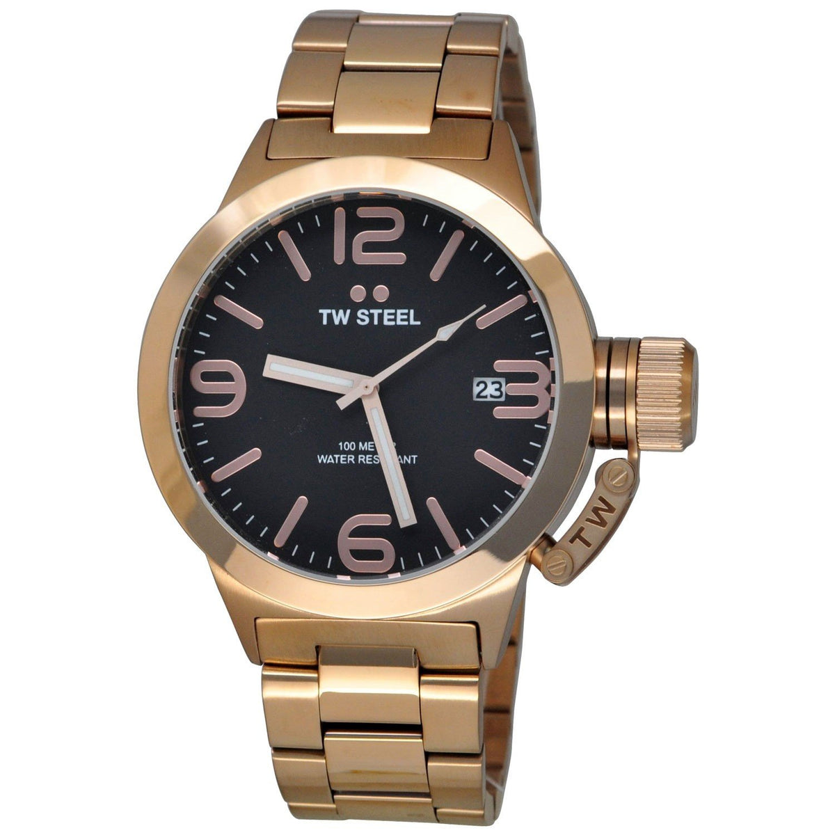 TW Steel Men&#39;s CB171 Canteen Rose-Tone Stainless Steel Watch