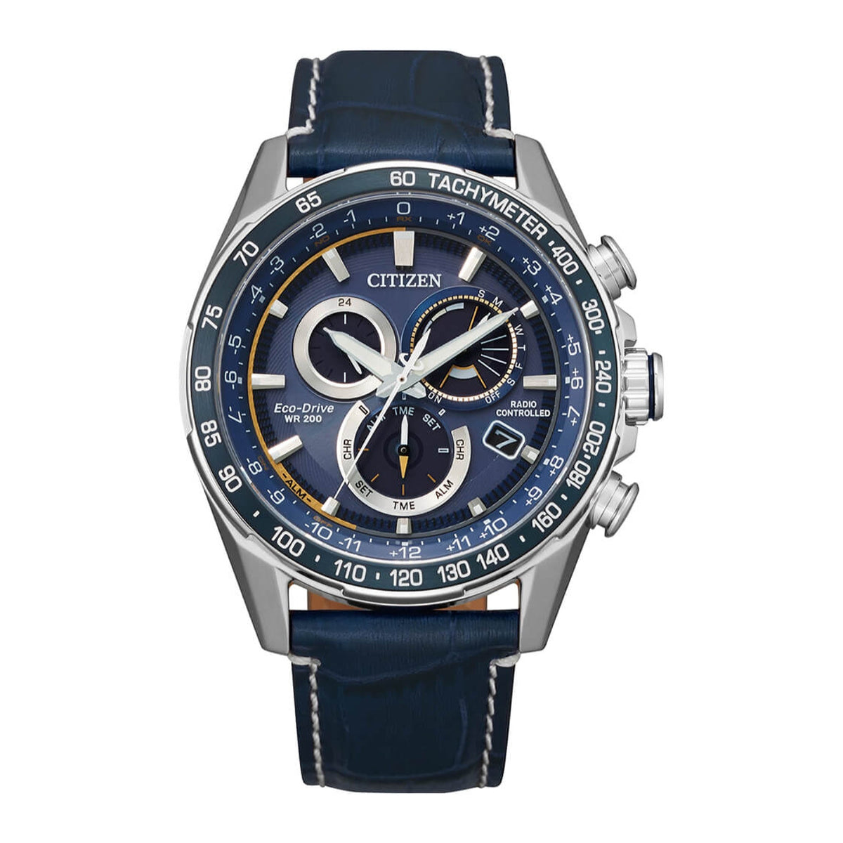Citizen Men's CB5918-02L Eco-drive Blue Leather Watch