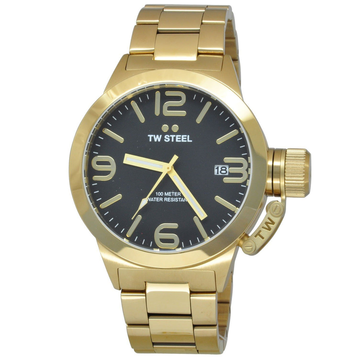 TW Steel Men&#39;s CB91 Canteen Gold Stainless Steel Watch