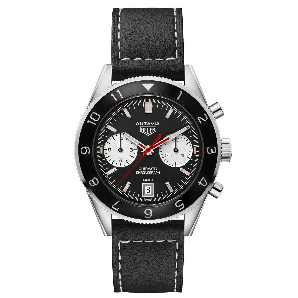 Tag Heuer Men's CBE2118.FC8246 Autavia Heritage Chronograph Black Leather Watch