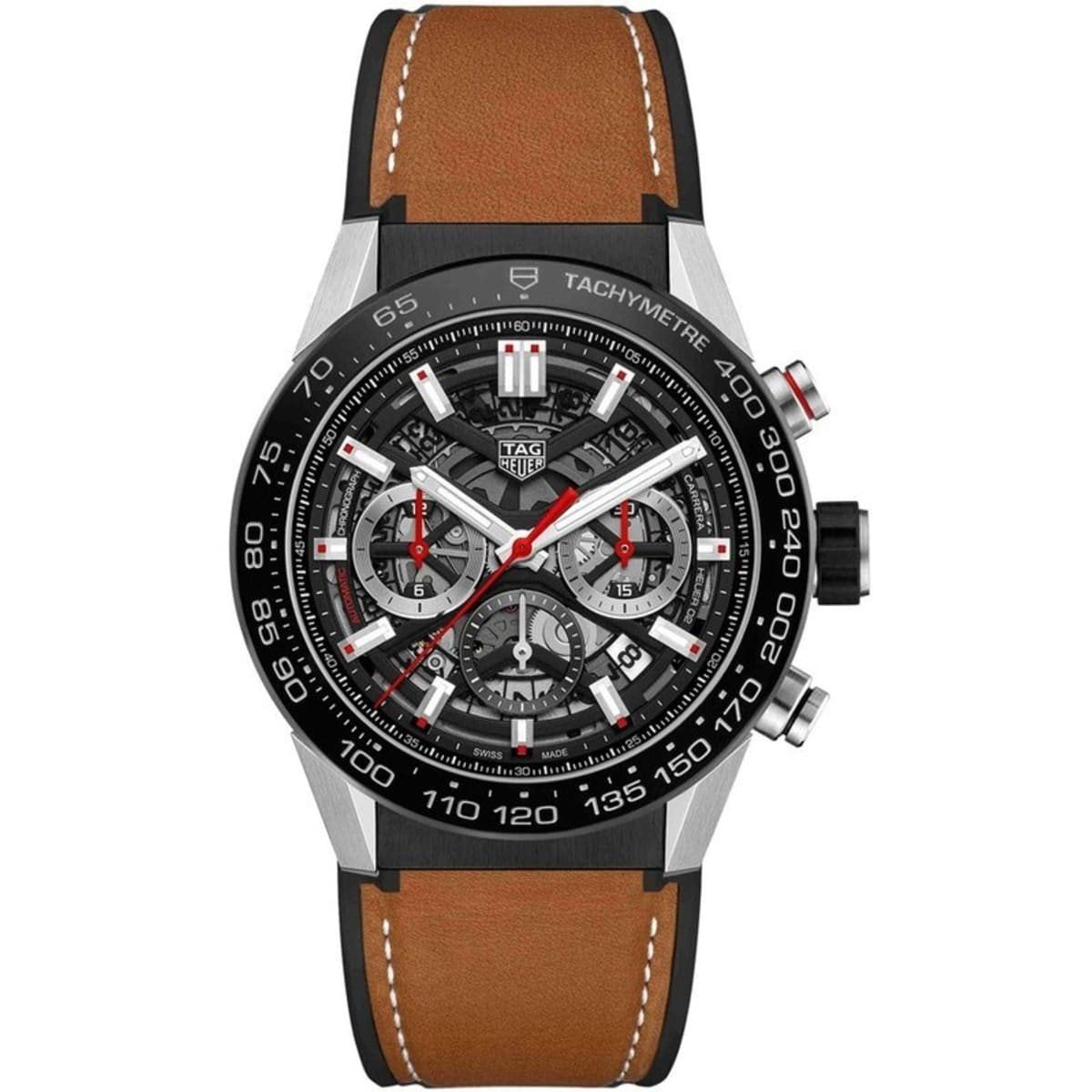 Tag Heuer Men's CBG2010.FT6144 Carrera Chronograph Brown Leather Watch