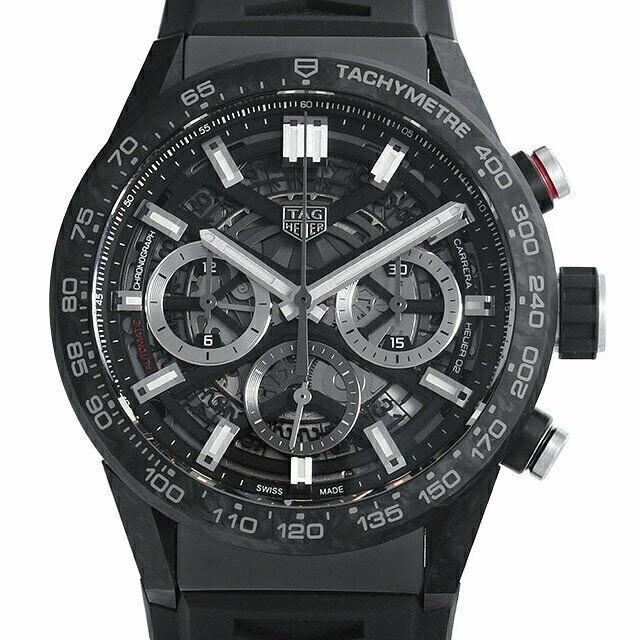 Tag Heuer Men&#39;s CBG2016.FT6143 Carrera Chronograph Black Rubber Watch