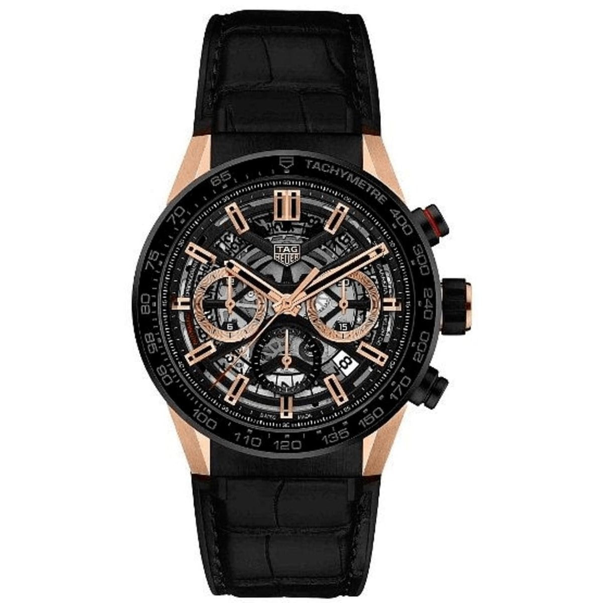 Tag Heuer Men's CBG2050.FC6426 Carrera Chronograph Black Leather Watch
