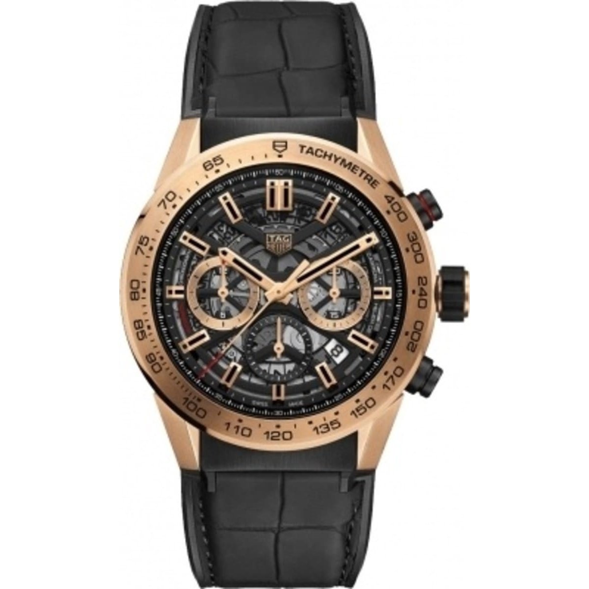 Tag Heuer Men's CBG2A51.FC6450 Carrera Chronograph Black Rubber Watch