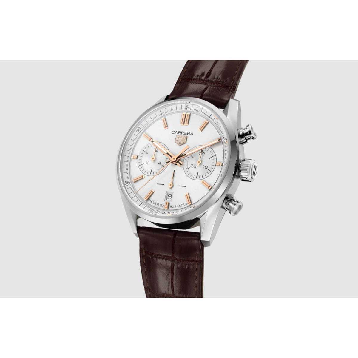 Tag Heuer Men&#39;s CBN2013.FC6483 Carrera Chronograph Brown Leather Watch