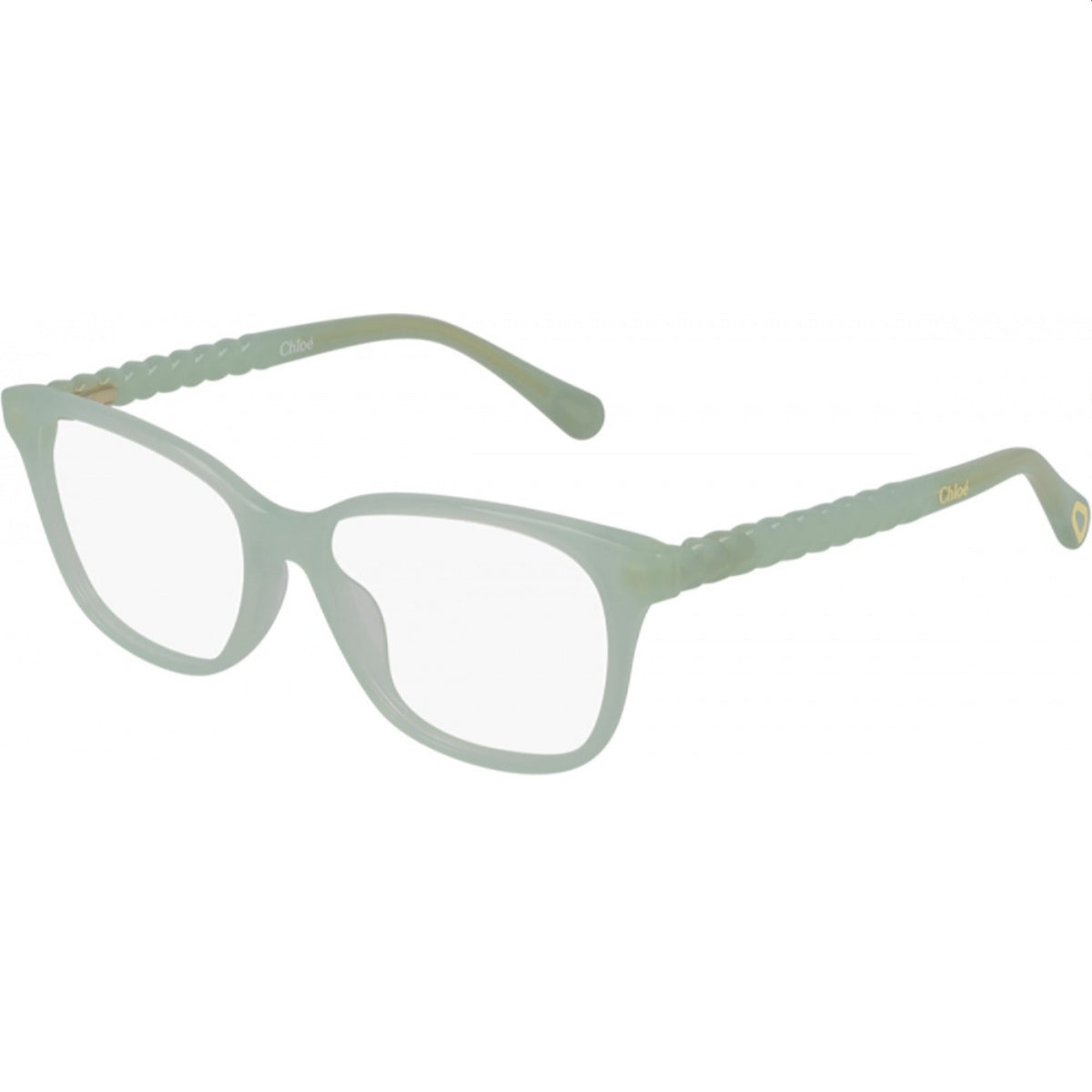 Chloé Kid Sunglasses Spring Summer 2021 Green Transparent Demo Lens Demo Lens Shiny CC0003O 002