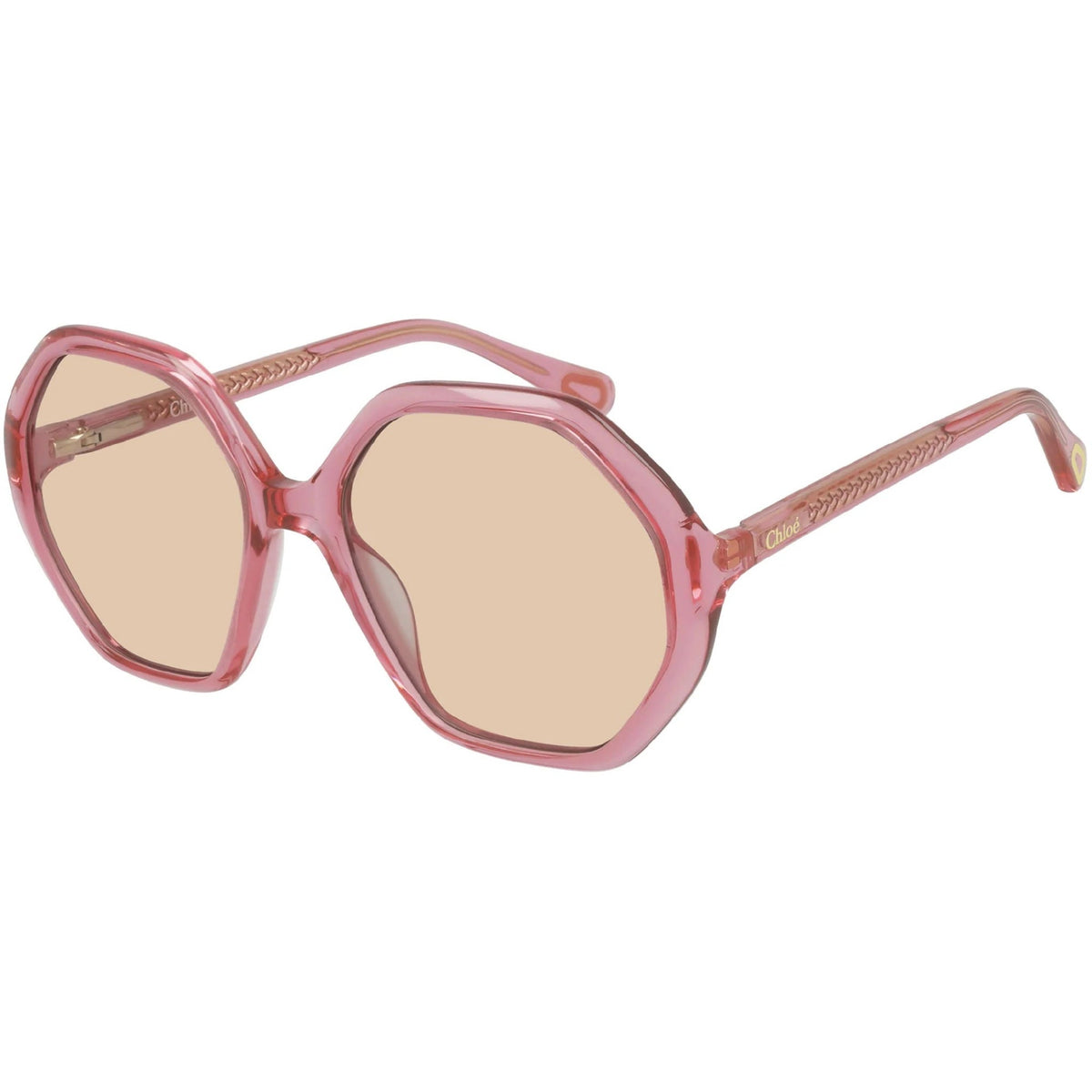 Chloé Kid Sunglasses Spring Summer 2021 Pink Brown CR 39 CR 39 Transparent CC0004S 003