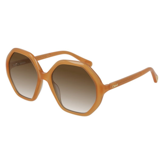 Chloé Kid Sunglasses Spring Summer 2021 Orange Brown CR 39 CR 39 Shiny CC0004S 004