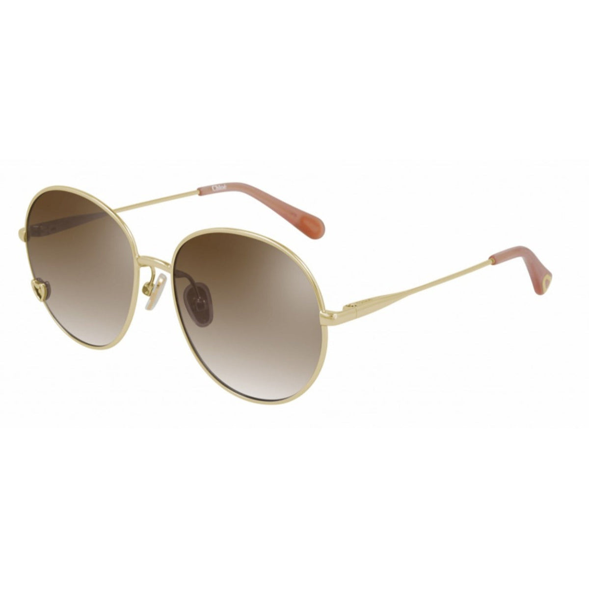 Chloé Kid Sunglasses Spring Summer 2021 Gold Brown Nylon Nylon Shiny CC0006S 001