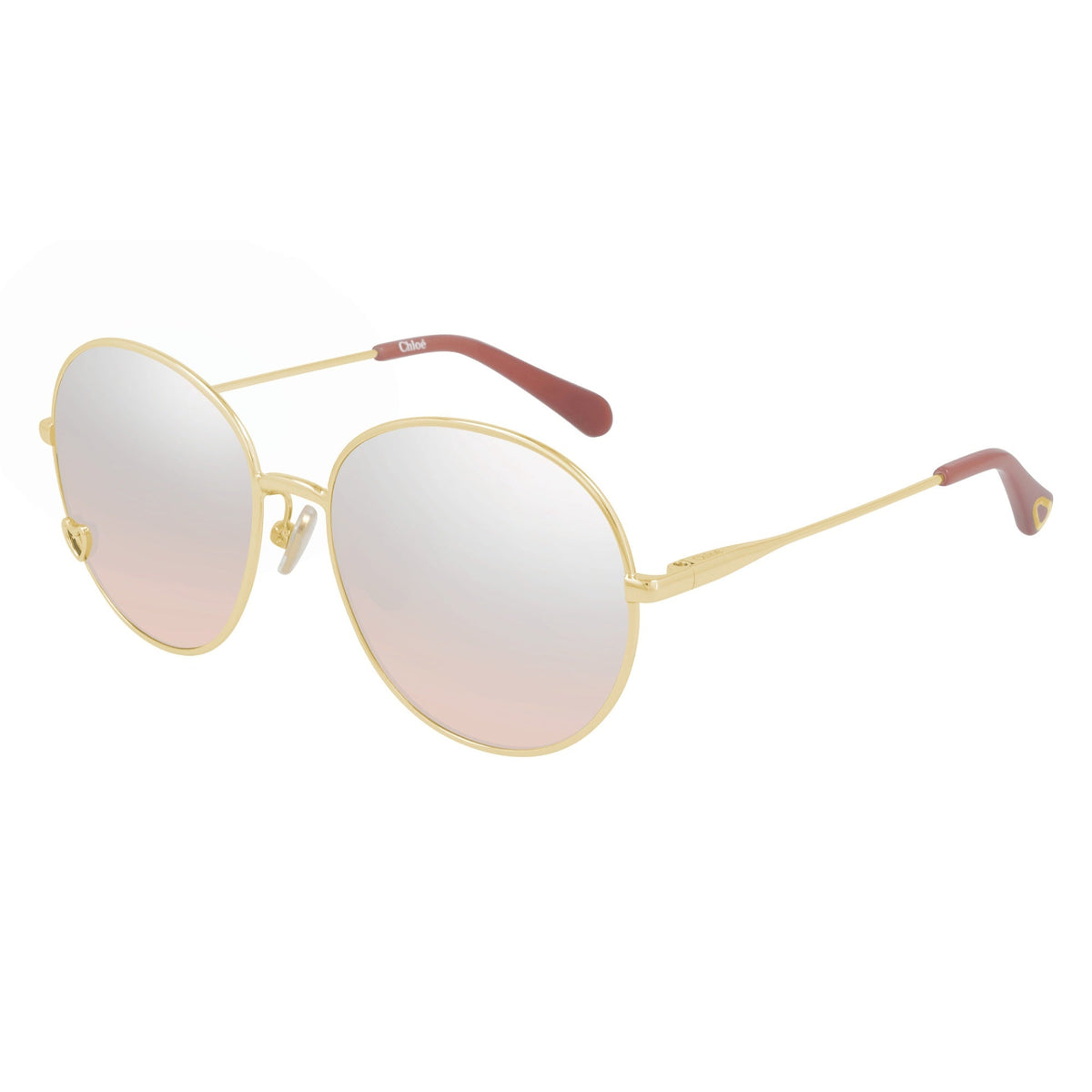Chloé Kid Sunglasses Spring Summer 2021 Gold Pink Nylon Nylon Shiny CC0006S 003