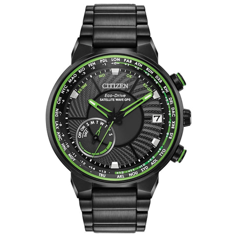 Citizen Men's CC3035-50E Satellite Wave GPS Black Stainless Steel Watch