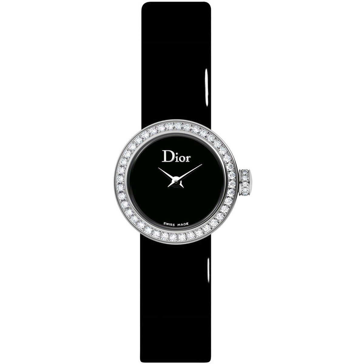 Christian Dior Women's CD040110A010 La D De Dior Black Patent Leather Watch