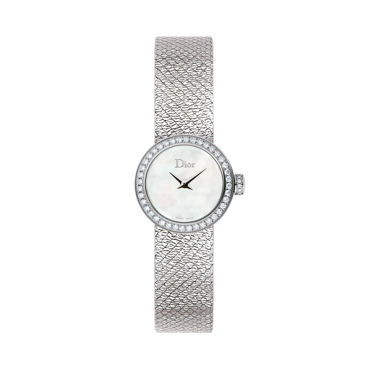 Christian Dior Women&#39;s CD040110M001 La Mini D De Dior Satine Stainless Steel Milanese Watch