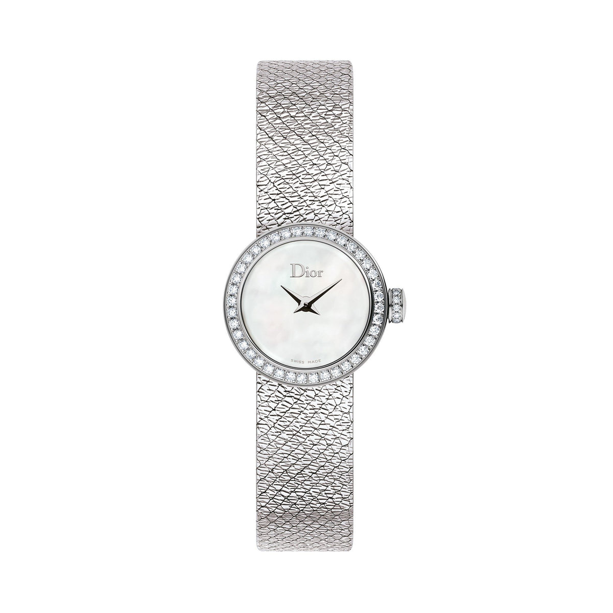 Christian Dior Women's CD040110M001 La Mini D De Dior Satine Stainless Steel Milanese Watch