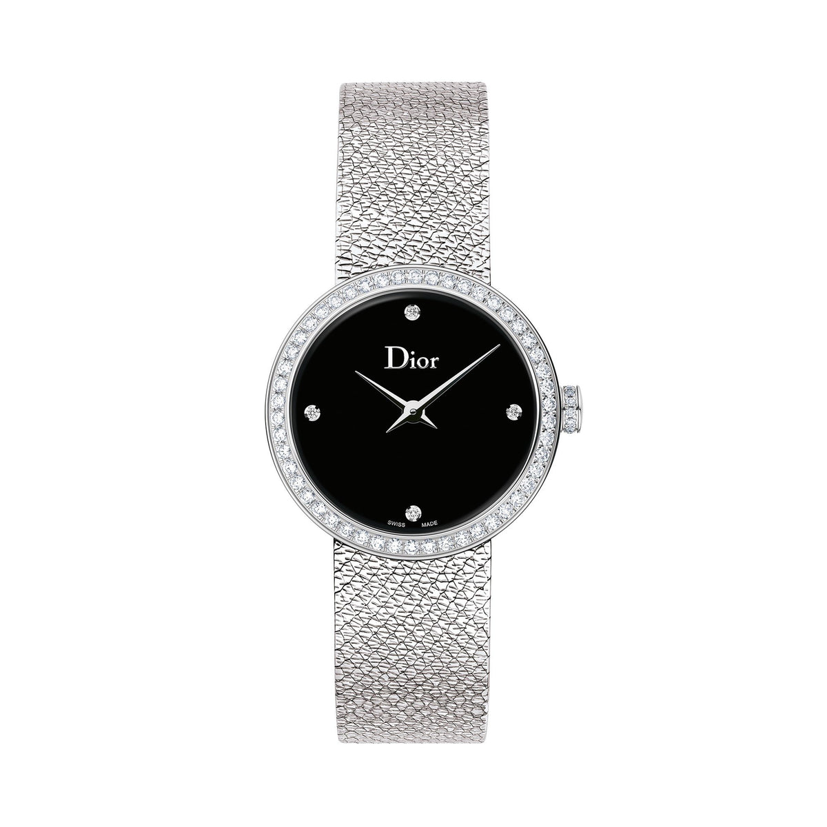 Christian Dior Women's CD047111M002 La D De Dior Satine  Diamond Stainless Steel Milanese  Watch