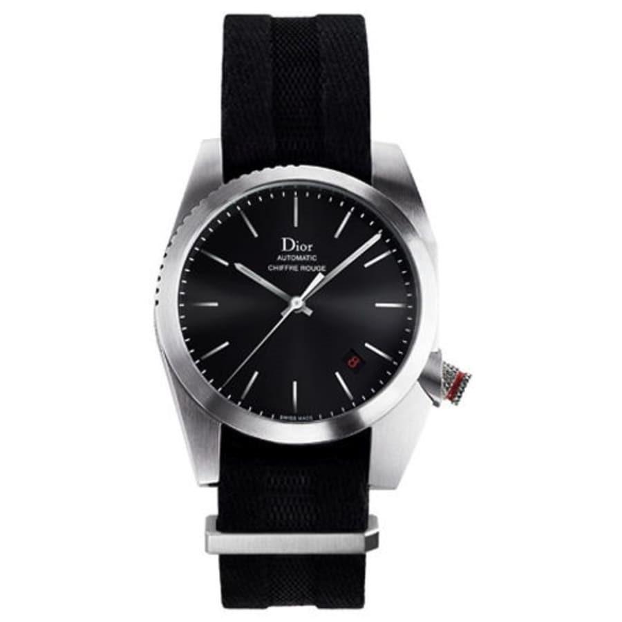 Christian Dior Women's CD084510A001 Chiffre Rouge Black Nylon Watch
