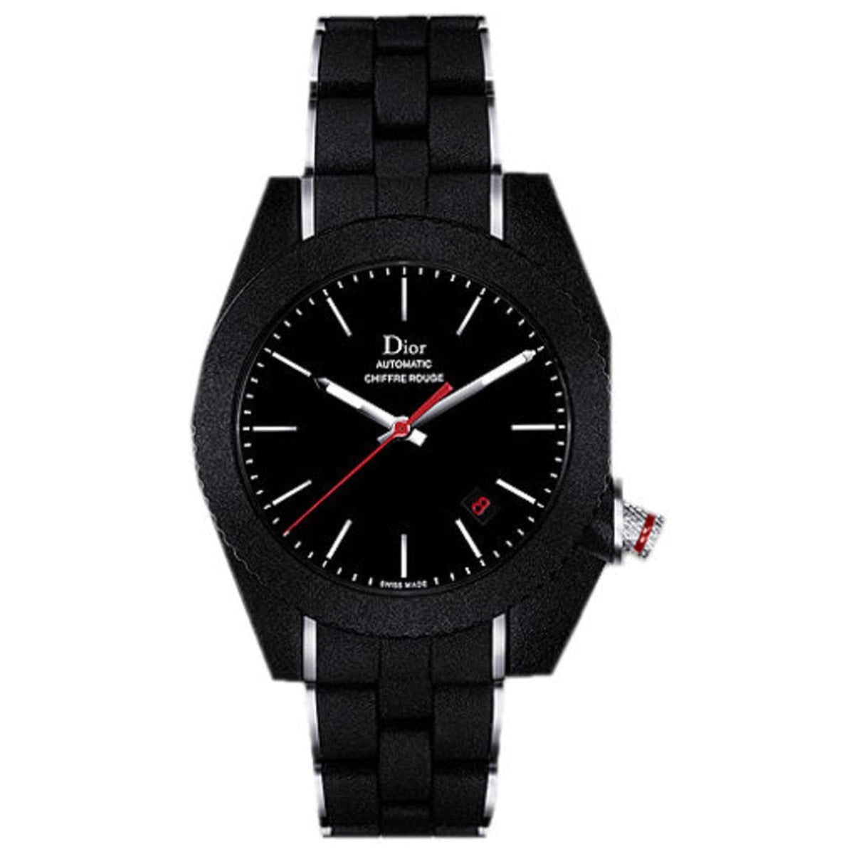 Christian Dior Men's CD084540R001 Chiffre Rouge Black Stainless Steel Watch