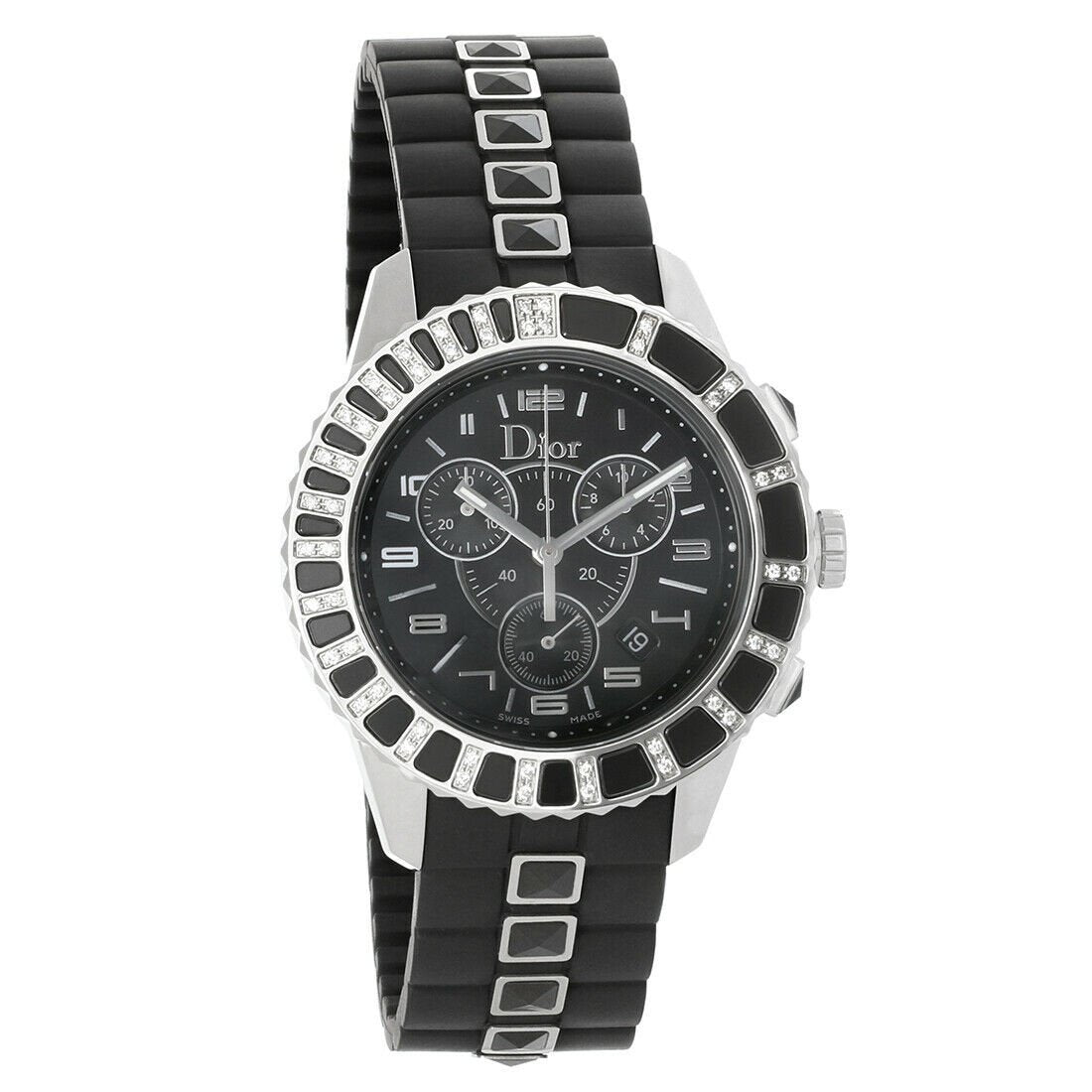 Christian Dior Men's CD11431ER001 Christal  Chronograph Black Resin Watch