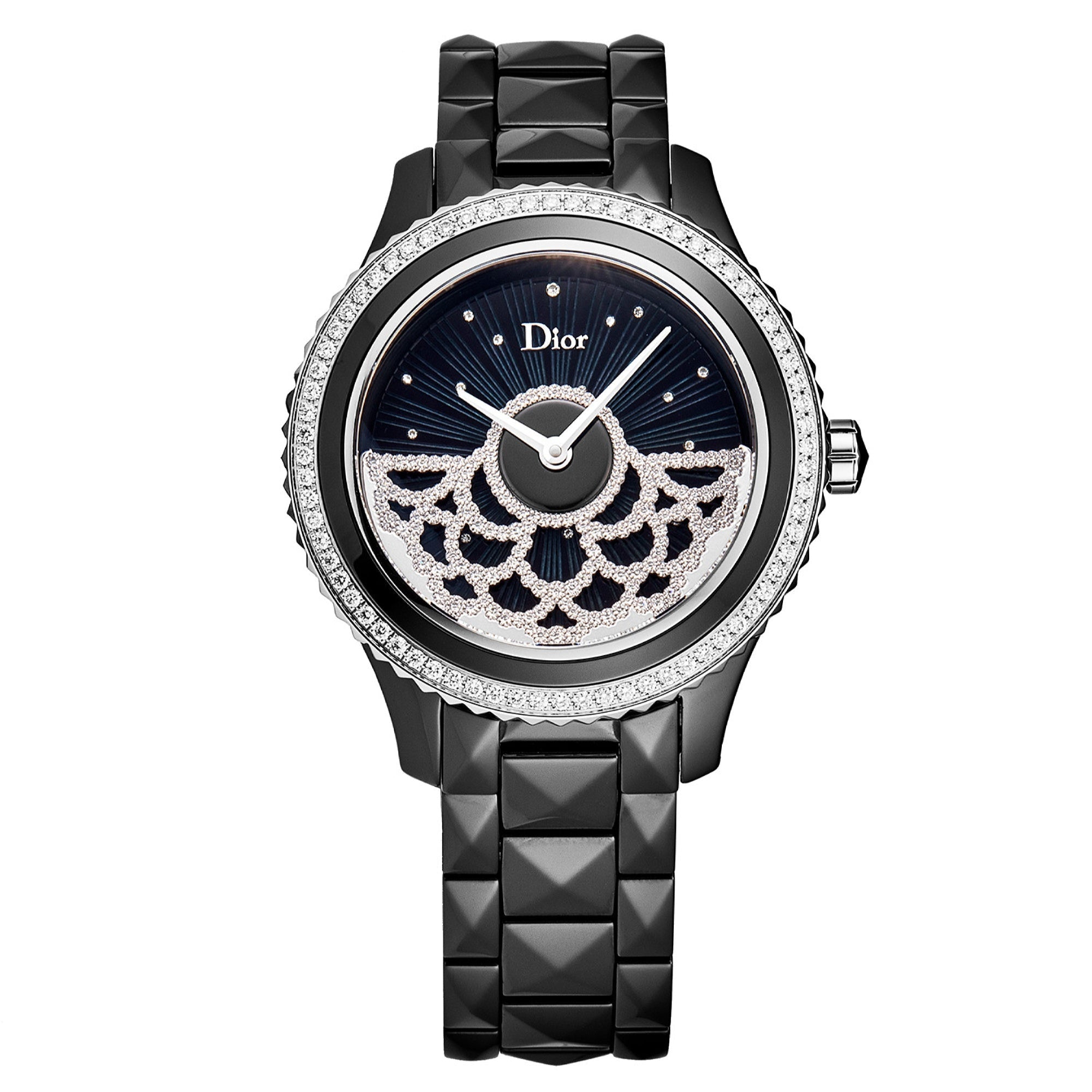 Christian Dior Women's CD124BE0C002 VIII Diamonds Black Ceramic