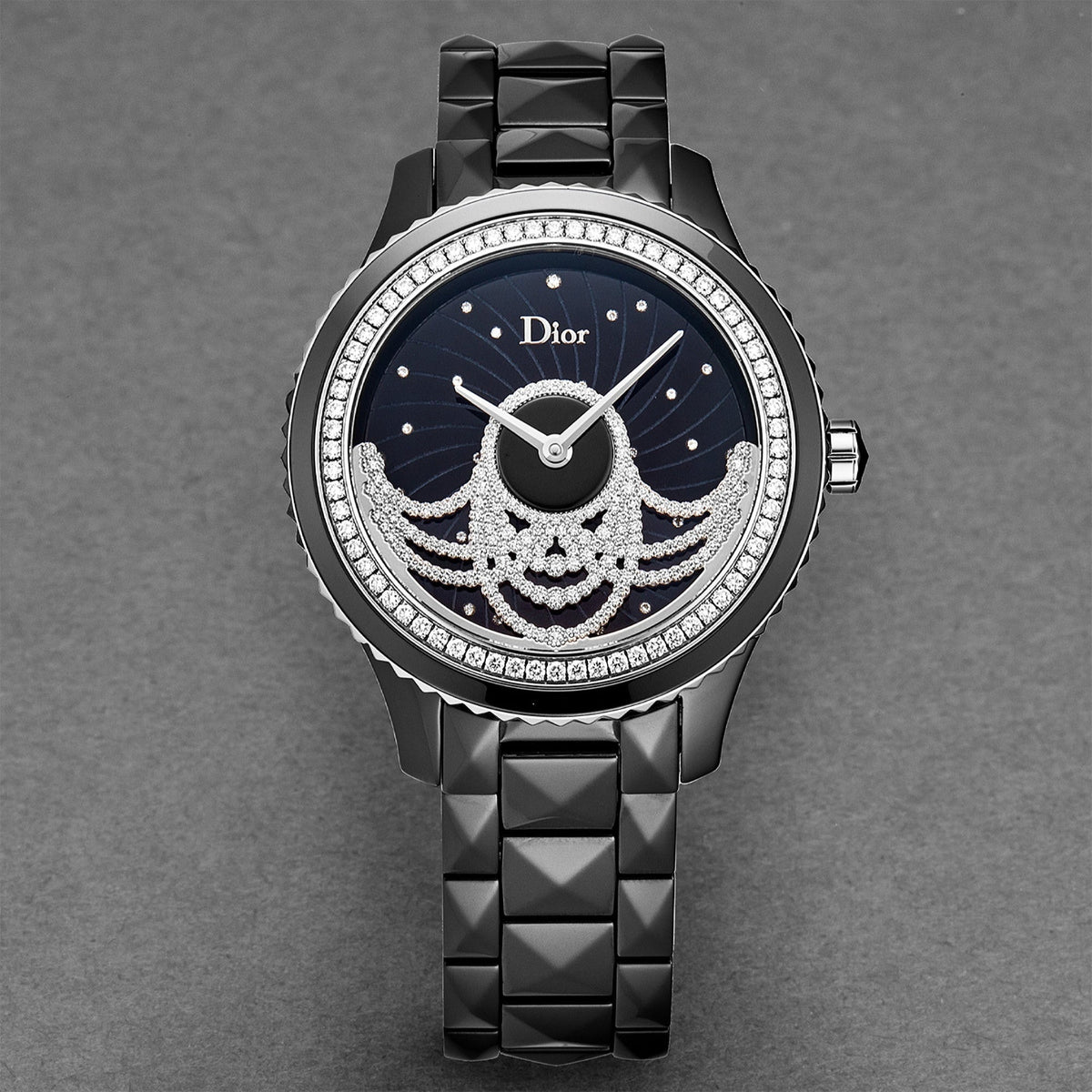 Christian Dior Women's CD124BE1C001 Grand Bal Diamonds Black Ceramic Watch