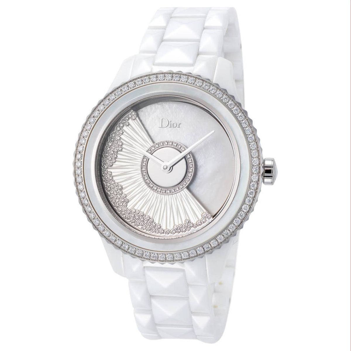 Christian Dior Women's CD124BE4C002 Grand Bal Diamonds White Ceramic Watch