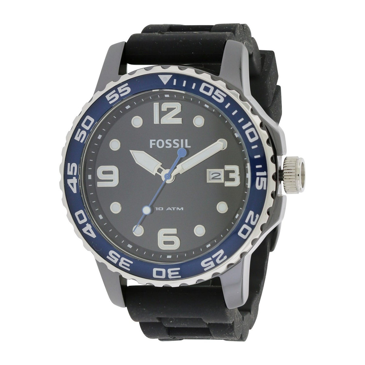 Fossil Men's CE5004 Diver Black Silicone Watch