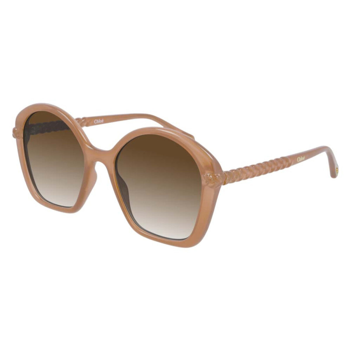 Chloé Women's Sunglasses Spring Summer 2021 Pink Brown CR 39 CR 39 Shiny CH0003S 002