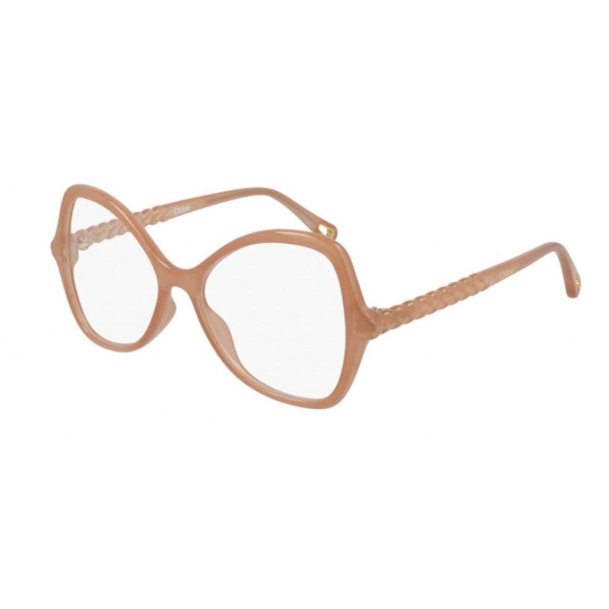 Chloé Women's Sunglasses Spring Summer 2021 Pink Transparent Demo Lens Demo Lens Shiny CH0004O 001