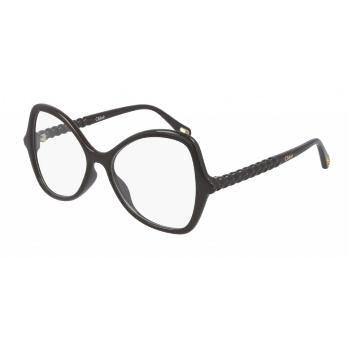 Chloé Women's Sunglasses Spring Summer 2021 Brown Transparent Demo Lens Demo Lens Shiny CH0004O 004
