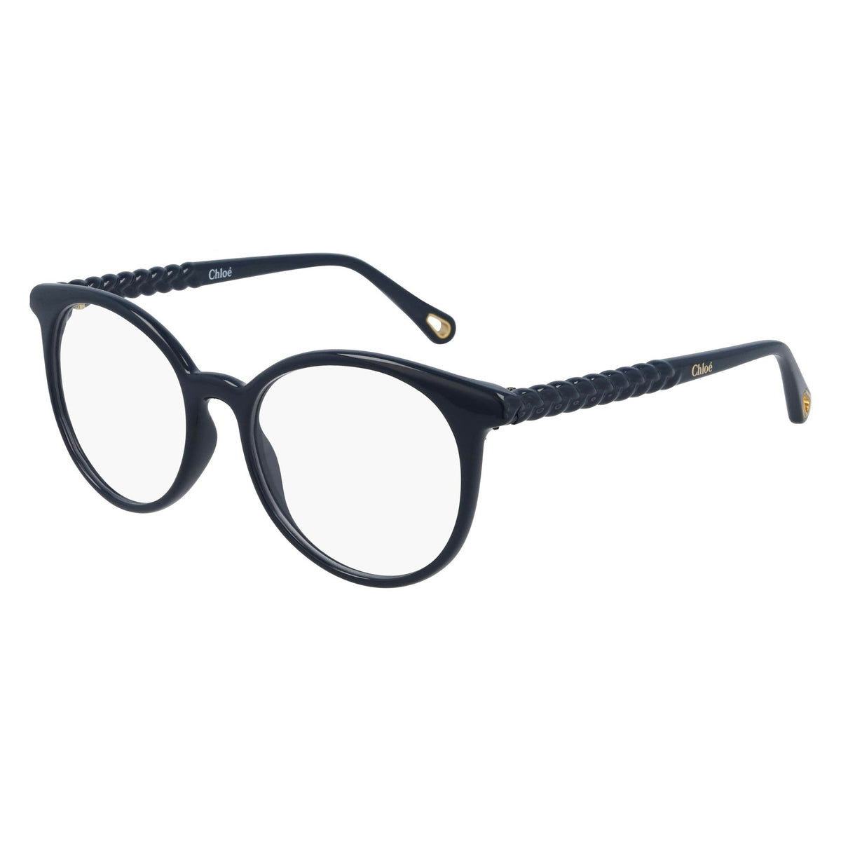Chloé Women's Sunglasses Spring Summer 2021 Blue Transparent Demo Lens Demo Lens Shiny CH0006O 006