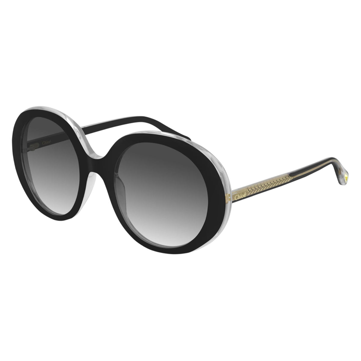 Chloé Women's Sunglasses Spring Summer 2021 Black Grey CR 39 CR 39 Crystal CH0007S 005
