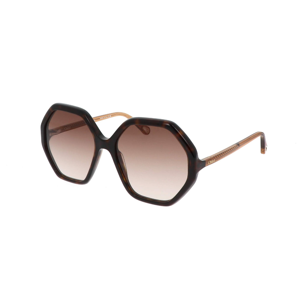 Chloé Women's Sunglasses Spring Summer 2021 Havana Brown CR 39 CR 39 Dark CH0008S 004
