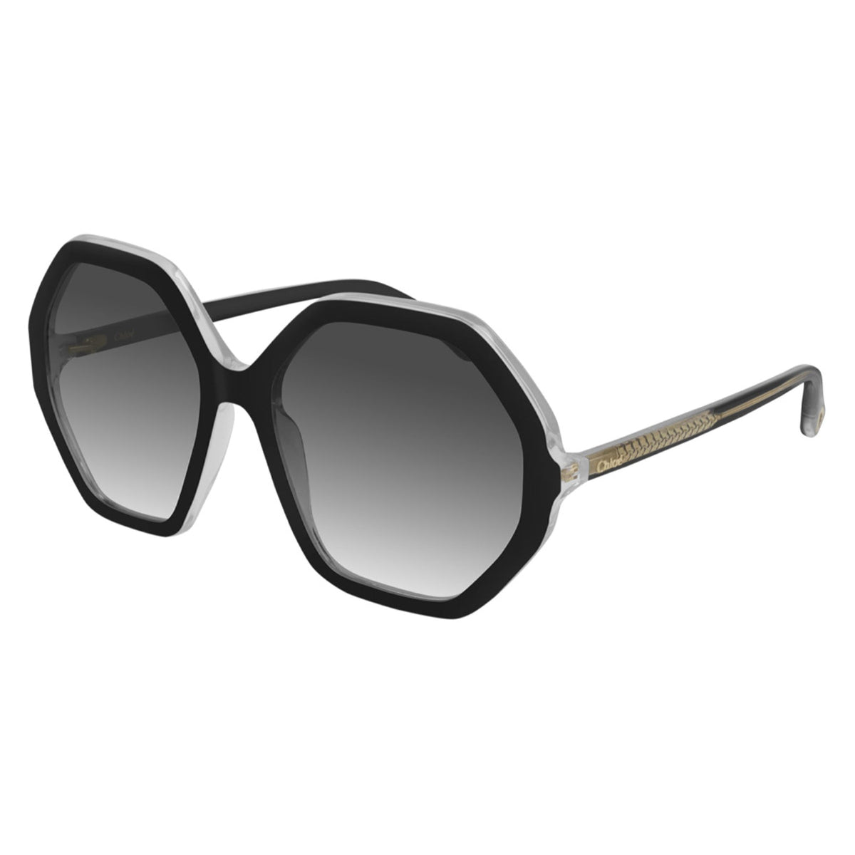 Chloé Women's Sunglasses Spring Summer 2021 Black Grey CR 39 CR 39 Crystal CH0008S 005