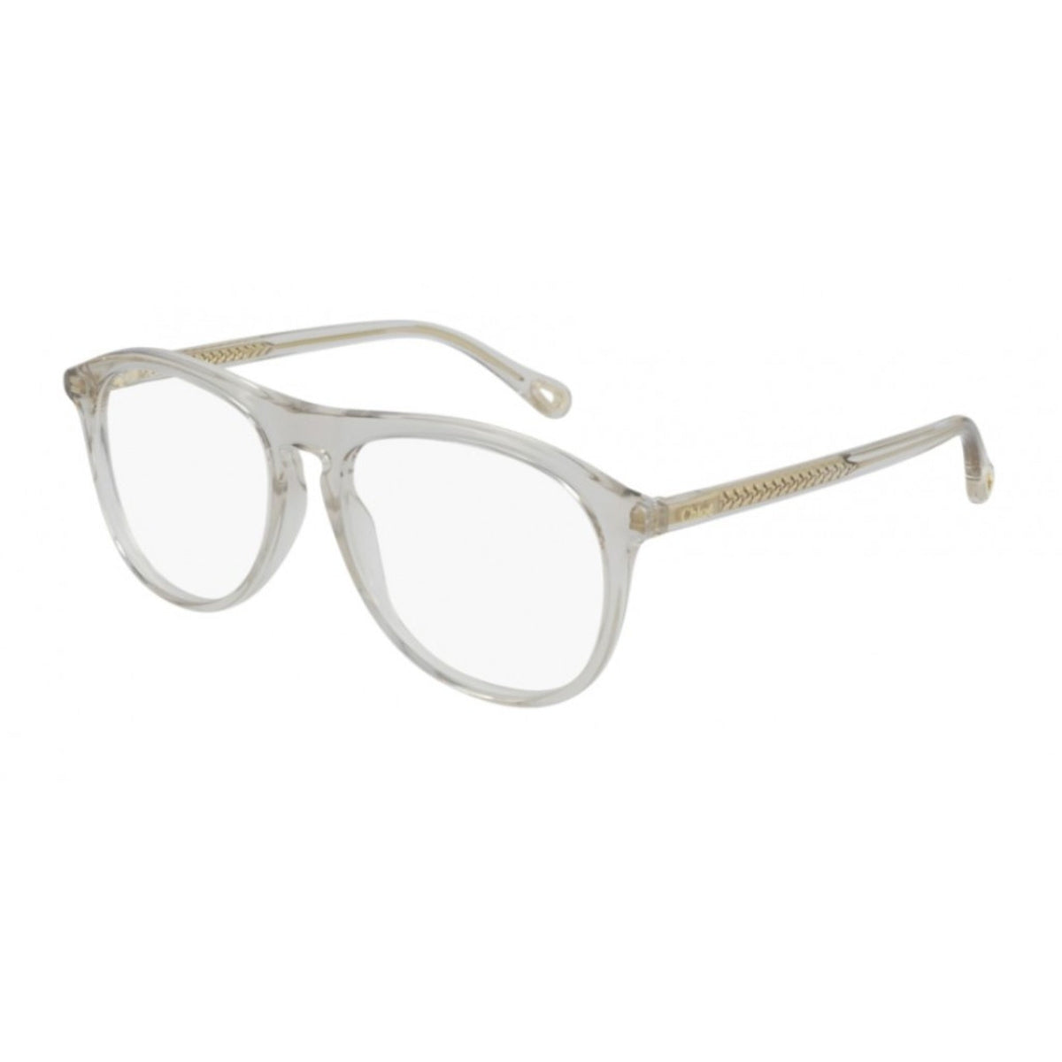 Chloé Women's Sunglasses Spring Summer 2021 Beige Transparent Demo Lens Demo Lens Transparent CH0010O 001