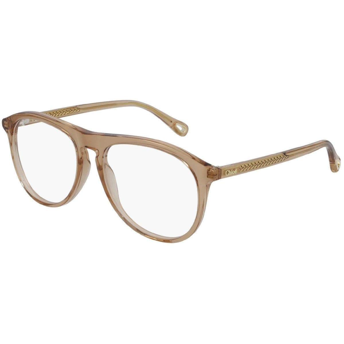 Chloé Women's Sunglasses Spring Summer 2021 Havana Transparent Demo Lens Demo Lens Transparent CH0010O 004
