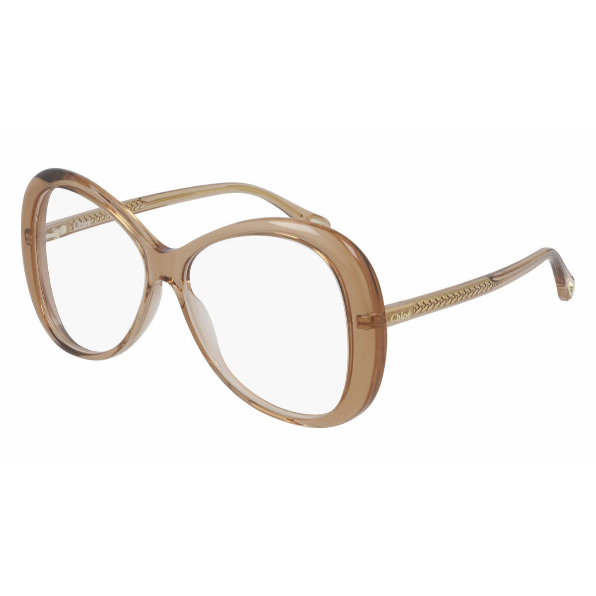 Chloé Women's Sunglasses Spring Summer 2021 Orange Transparent Demo Lens Demo Lens Transparent CH0011O 001
