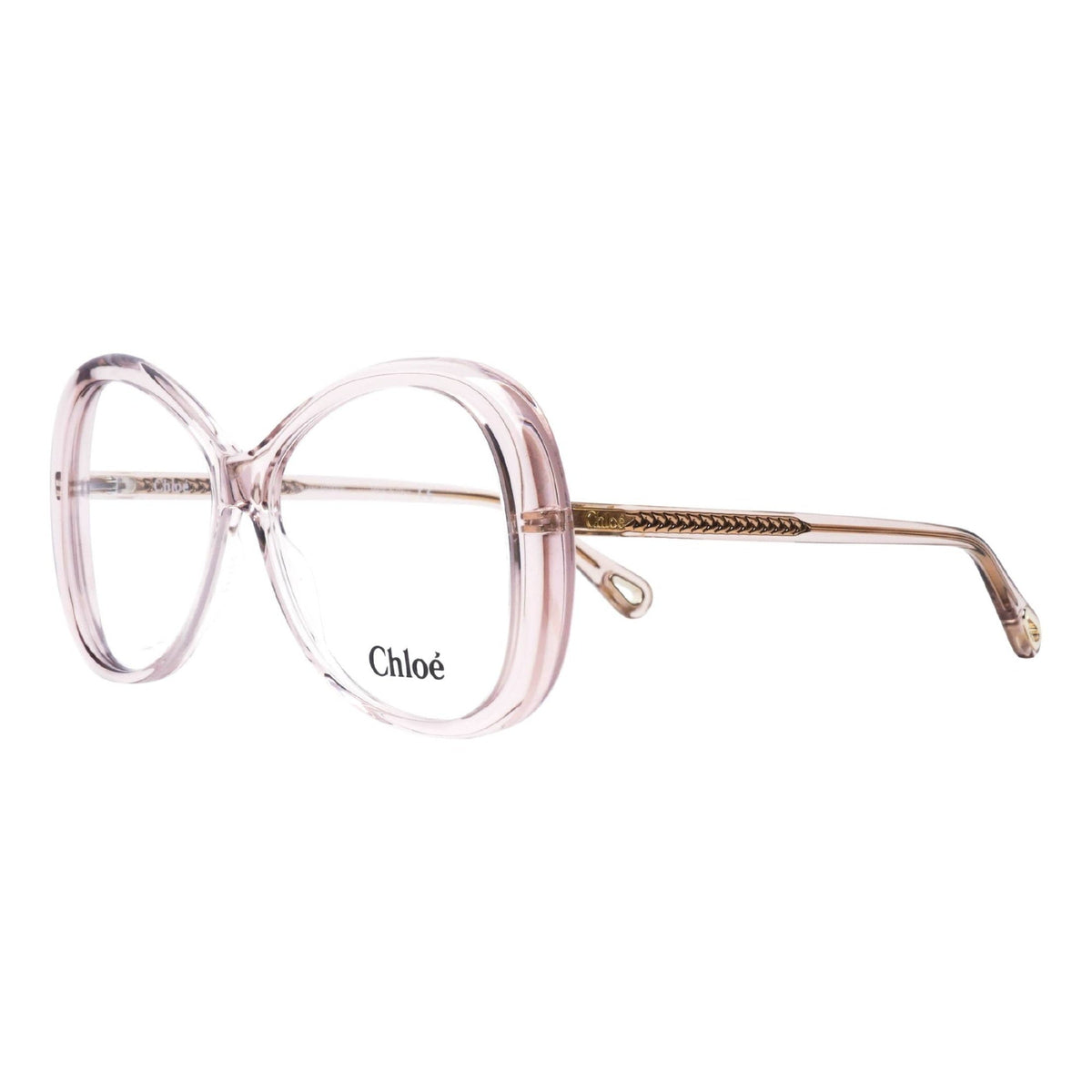 Chloé Women's Sunglasses Spring Summer 2021 Pink Transparent Demo Lens Demo Lens Transparent CH0011O 002