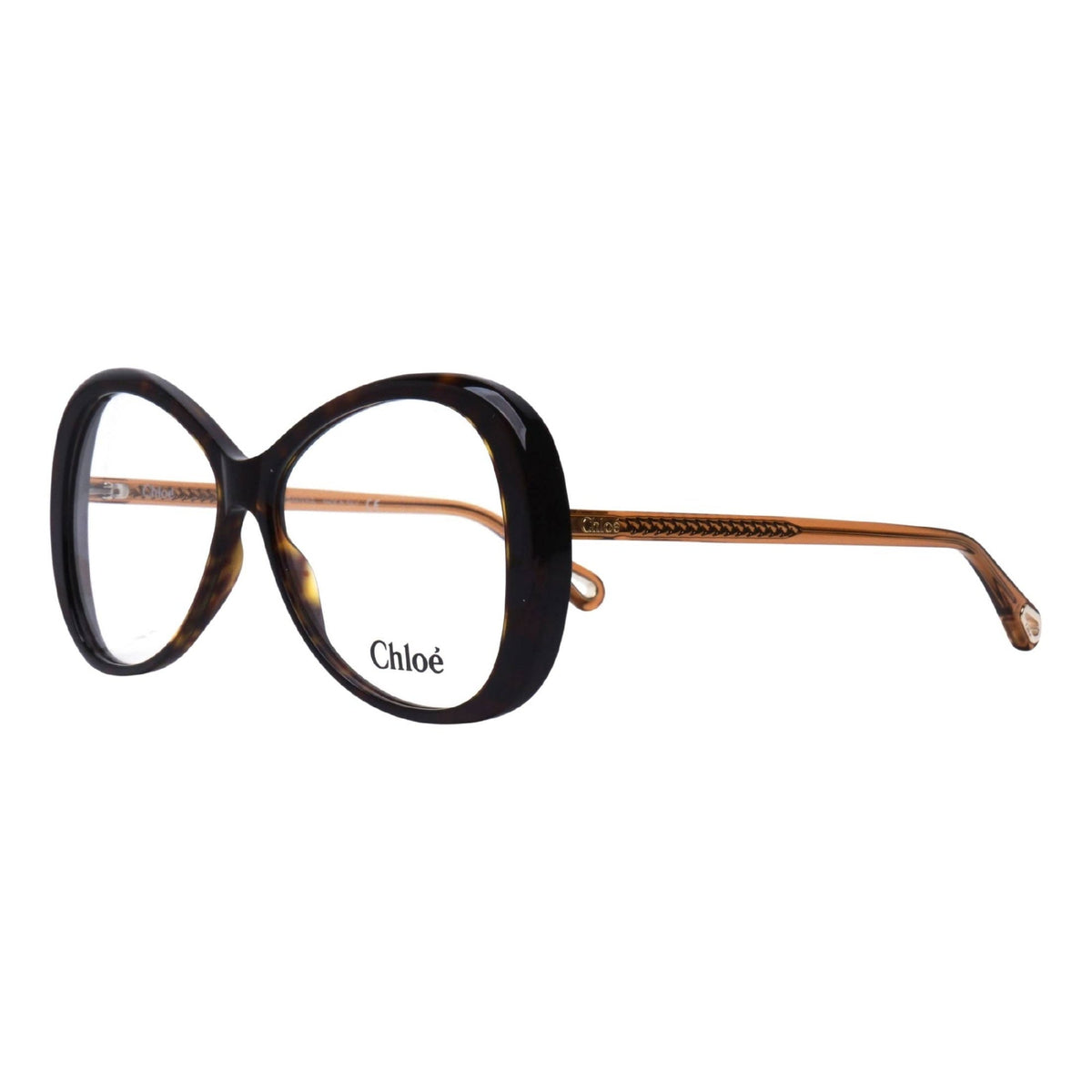 Chloé Women's Sunglasses Spring Summer 2021 Havana Transparent Demo Lens Demo Lens Dark CH0011O 004