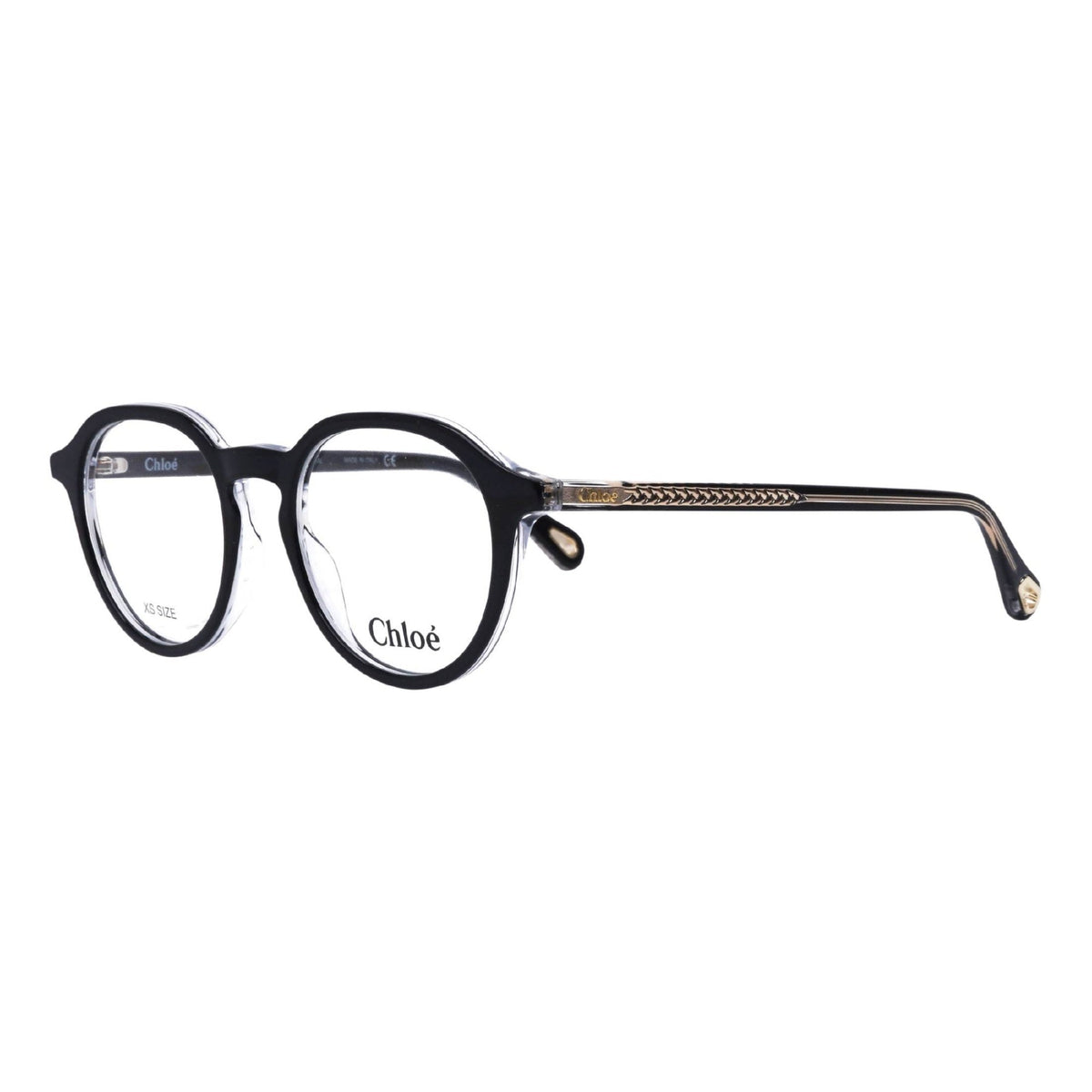 Chloé Women's Sunglasses Spring Summer 2021 Black Transparent Demo Lens Demo Lens Crystal CH0012O 003