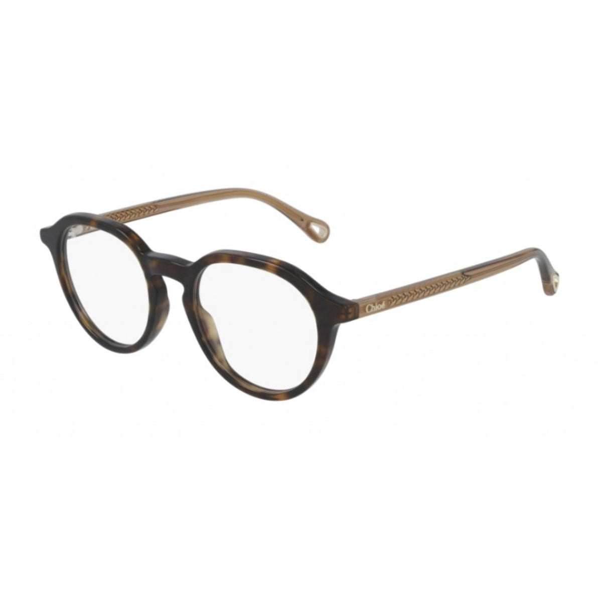 Chloé Women's Sunglasses Spring Summer 2021 Havana Transparent Demo Lens Demo Lens Dark CH0012O 004