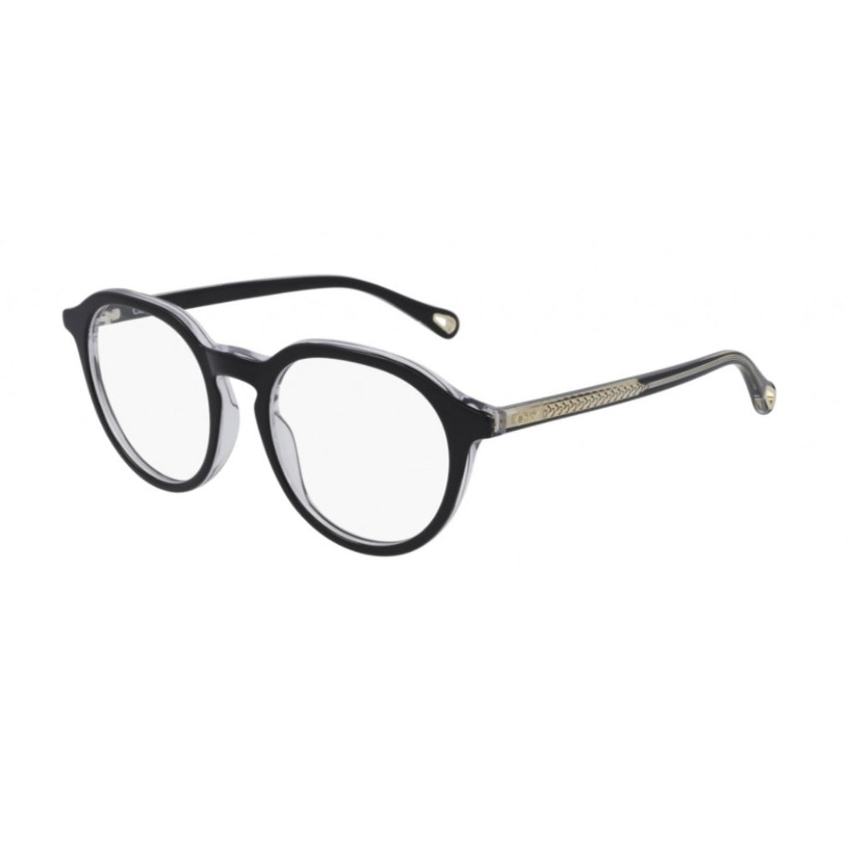 Chloé Women's Sunglasses Spring Summer 2021 Black Transparent Demo Lens Demo Lens Crystal CH0012O 007