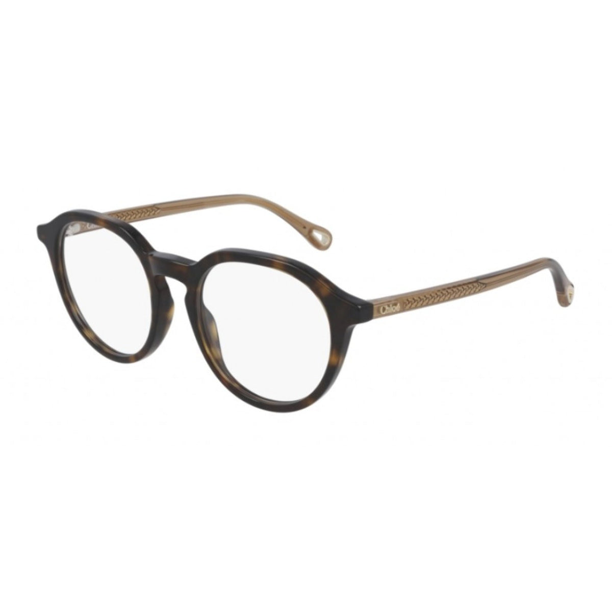 Chloé Women's Sunglasses Spring Summer 2021 Havana Transparent Demo Lens Demo Lens Dark CH0012O 008