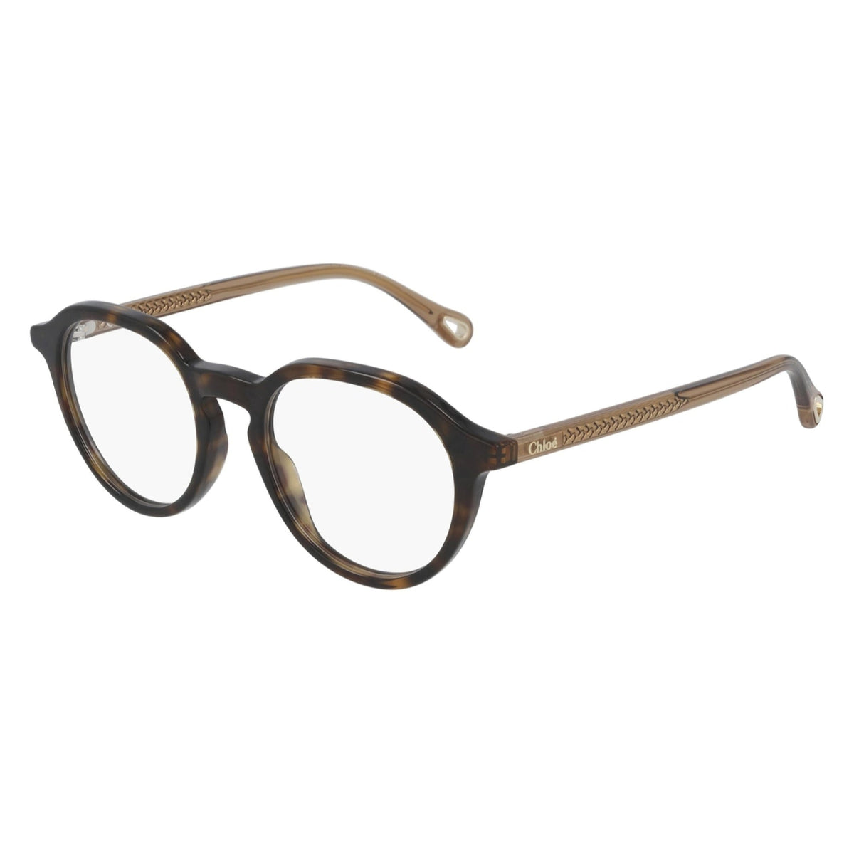 Chloé Women's Sunglasses Spring Summer 2021 Havana Transparent Demo Lens Demo Lens Dark CH0012OA 004